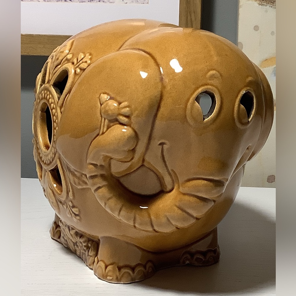 Hallmark Ceramic Elephant Tea Light Candle Holder